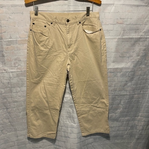 Lauren Cropped pants, Khaki, women Size 10. Excellent shape. Preowned, nice. - Picture 1 of 11